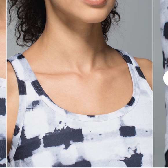 Lululemon Studio Racerback Ghost Weave White Black Size 6 - Picture 7 of 13